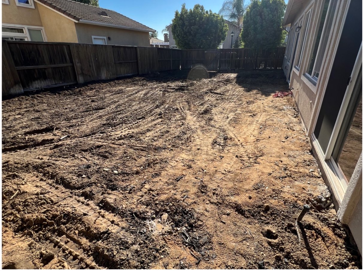 Patio removal & site clearing — after